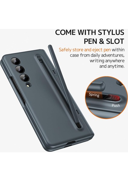 Samsung Galaxy Z Fold 4 Kılıf Ince S Pen Kalem 360 Koruma Kamera Korumalı Kapak fiyatları