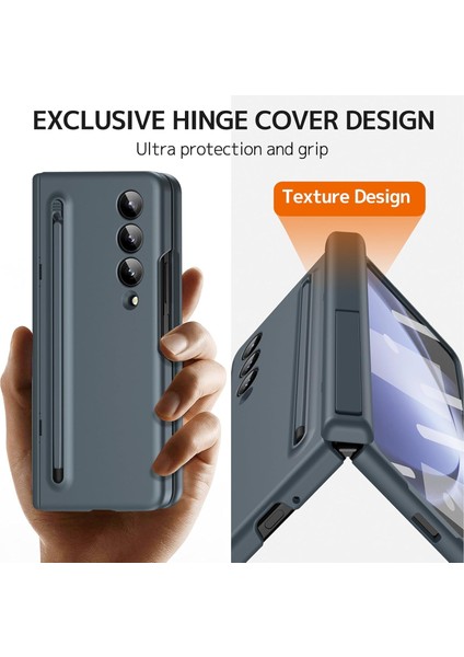 Samsung Galaxy Z Fold 4 Kılıf Ince S Pen Kalem 360 Koruma Kamera Korumalı Kapak modelleri