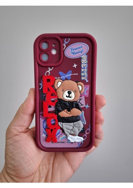 Apple iPhone 11 Kılıf 3D Sevimli Cool Kaykaycı Astronot Ayıcıklı Kamera Korumalı Esnek Silikon Lüks Kılıf fiyatları