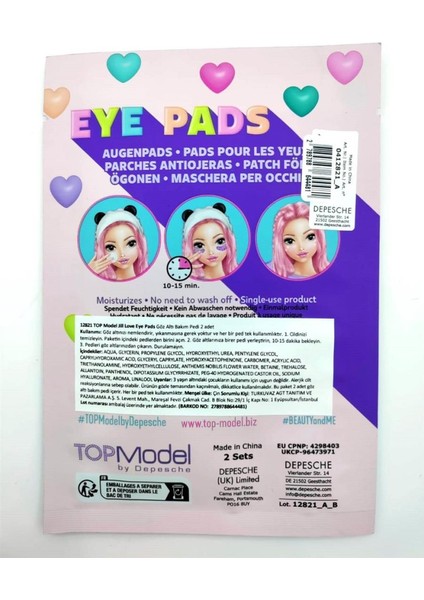 Baskılı Göz Pedi Love Eye Pads fiyatları
