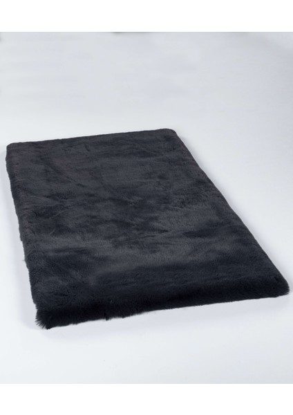 Halı Palma Antrasit Yumuşacık Dokulu Üst Kalite Pelüş Dikdörtgen Kesim Halı