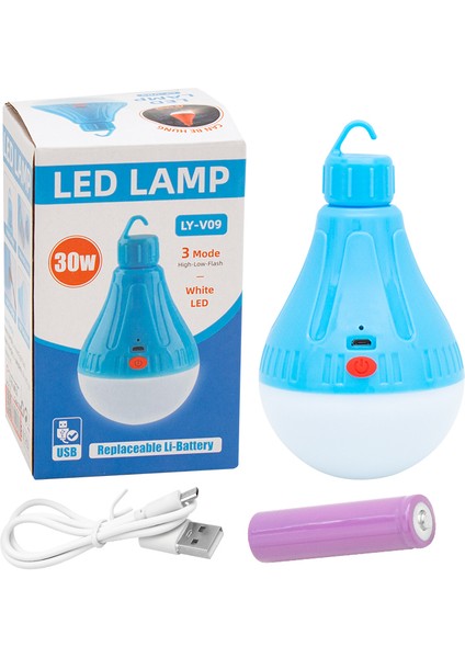 LY-V09 Micro USB Girişli Askılı Şarjlı Ampul