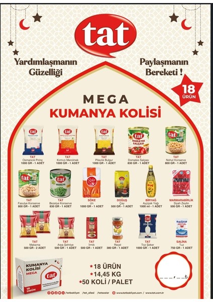 ramazan ayına özel ramazan kumanyası