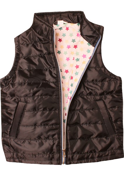 Çocuk Siyah Yıldızlı Fermuarlı Şişme Yelek