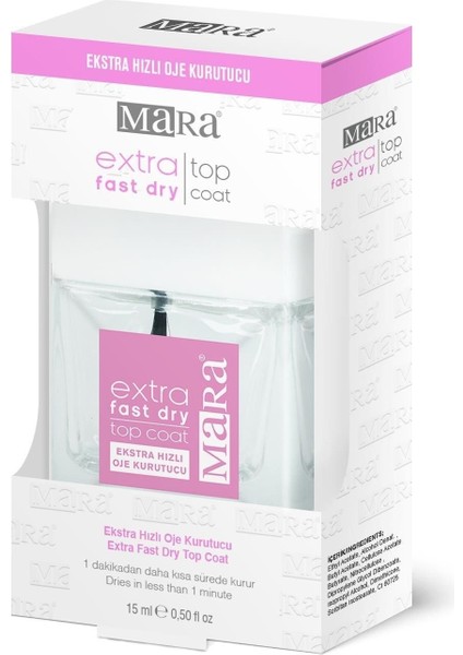 Ekstra Hızlı Oje Kurutucu Üst Kaplama 15ml