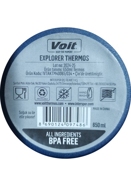 Voıt Explorer Thermos 650 ml