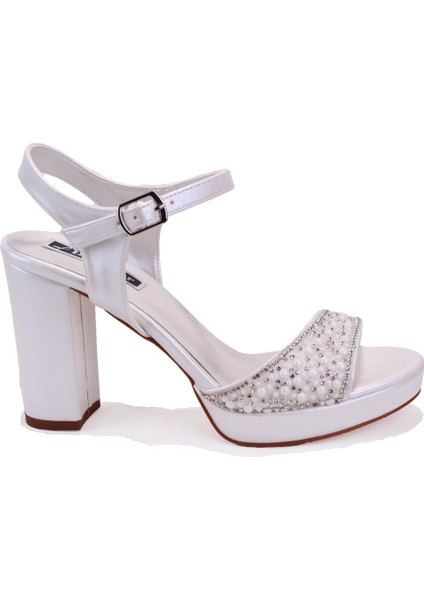 DZA07-337140 Sedef Boncuklu Platform Topuklu Kadın Ayakkabı fiyatları