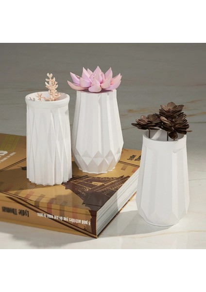 Epoksi Silikon Vazo Kalıbı Beton Vazo Taş Tozu Mumluk Kalıbı Silikon (10.5x5.9 cm ) fiyatları