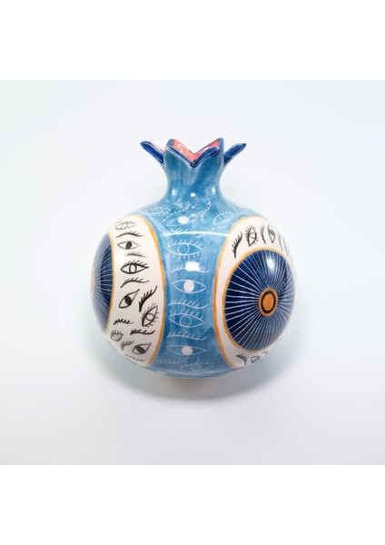 15 cm Nar El Işi Nazar Motifi -Sarı-Lacivert fiyatları