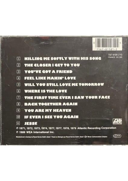 (Plak Değildir CD Dir) CD The Best Of Roberta Flack CD fiyatları