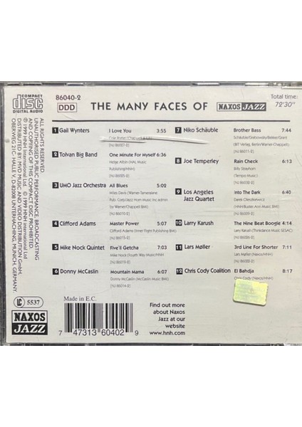 (Plak Değildir CD Dir) CD The Many Faces Of Naxos Jazz CD fiyatları