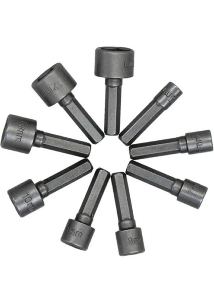9 Parça Manyetik Somun Adaptörü Matkap Marangoz Seti - FC992