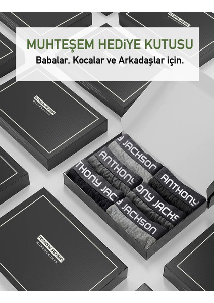 Likralı 6'lı Kutu Premium Erkek Boxer Lıon