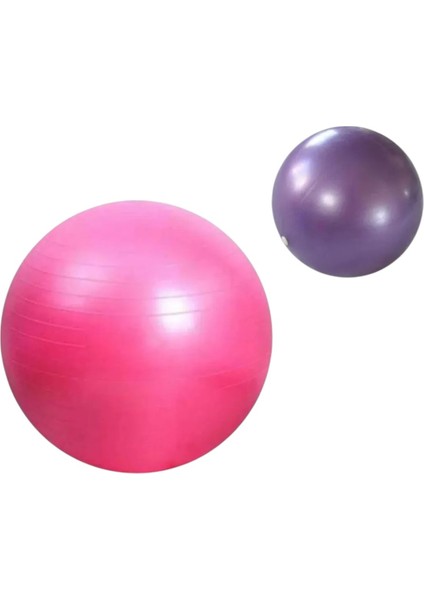 2'li Pilates Topu Seti - 65 cm Plates Topu ve 20 cm Denge Topu Pilates Seti