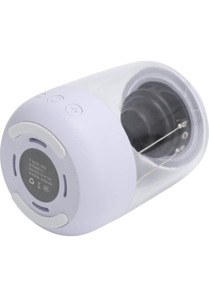 600 Mah Taşınabilir Rgb Mikrofonlu Aux/tf/bluetooth 3 Watt Hoparlör Speaker (Beyaz)-Findit