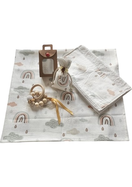 Hoşgeldin Bebek, Unısex Yenidoğan Bebek Müslin Hediye Seti fırsatları