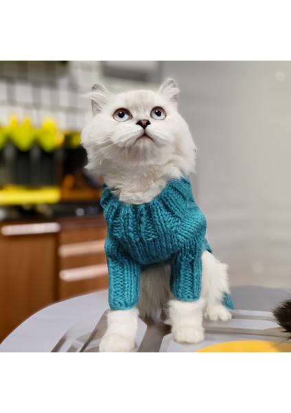 Kedi Köpek için Saç Örgülü Turkuaz Balıkçı Tulum fiyatları
