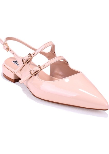 DZA07-72561 Ten Rugan Topuklu Klasik Kadın Ayakkabı