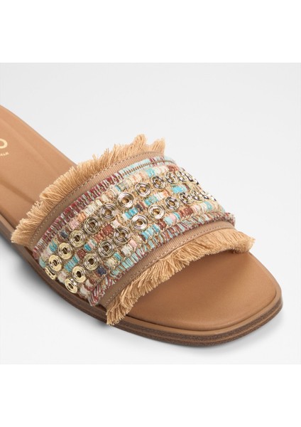 Nalanı Sandalet Düz Terlik - Turuncu indirimleri