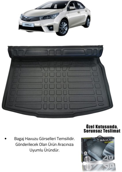 Toyota Corolla 2013-2018 Uyumlu 4.5d Premium Havuzlu Paspas ve Liner Marka 3D Bagaj Havuzu fiyatları