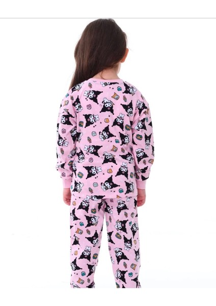 Kız Çocuk %100 Pamuklu Kuromi Desenli Pijama Takımı modelleri