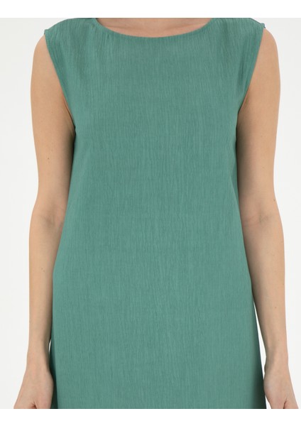 Kadın Yeşil Regular Fit Dokuma Elbise 50301066-VR054