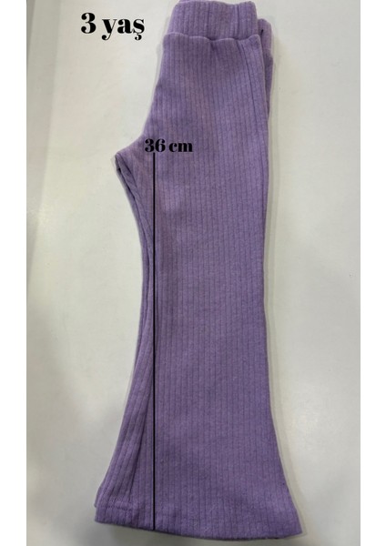 Kuromi Kız Çocuk Alt Üst Takım Ispanyol Paça Fitilli Takım Mor (Kalıbı Dar)