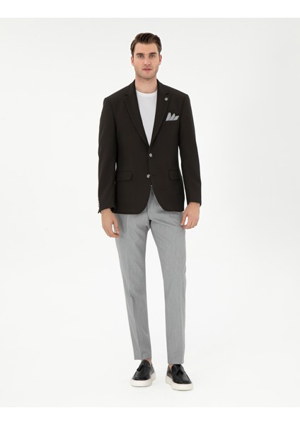 Erkek Gri Slim Fit Kumaş Pantolon 50304307-VR024