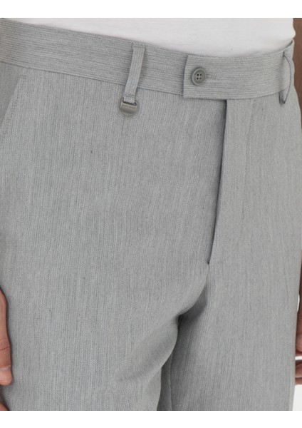Erkek Gri Slim Fit Kumaş Pantolon 50304307-VR024