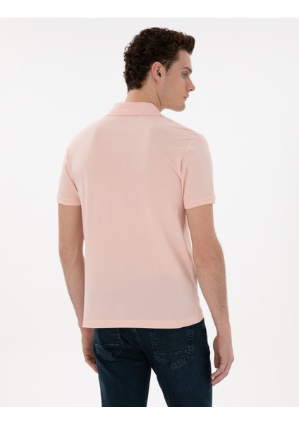 Erkek Pudra Slim Fit Kıvrılmaz Polo Yaka Basic Tişört 50302561-VR042 indirimleri