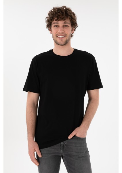 Erkek Siyah Tişört Basic 50305985-VR046