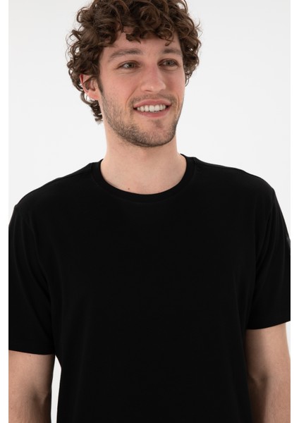 Erkek Siyah Tişört Basic 50305985-VR046
