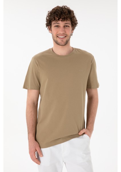 Erkek Haki Tişört Basic 50305928-VR027