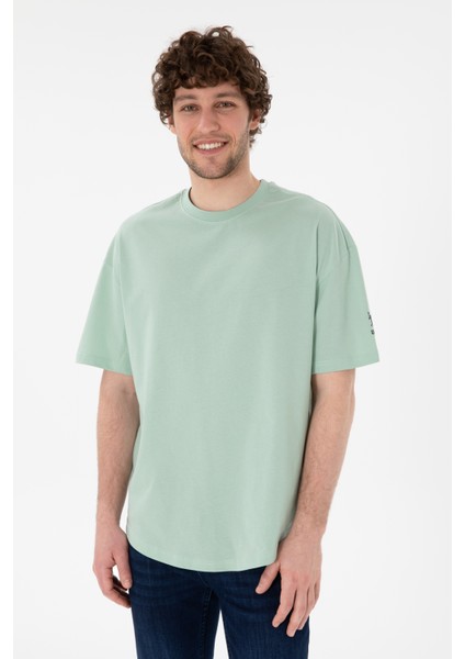 Erkek Su Yeşili Tişört Basic 50305988-VR048 fiyatları