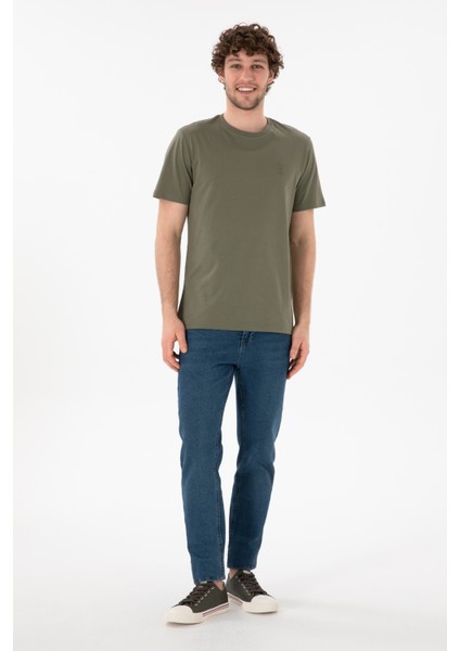 Erkek Koyu Haki Tişört Basic 50305924-VR111