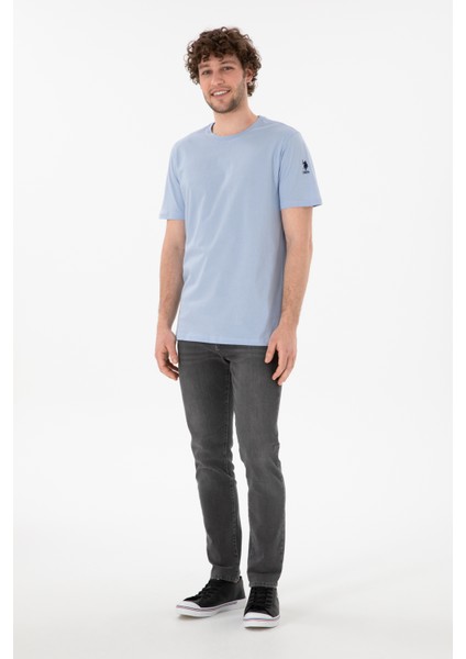 Erkek Açık Mavi Tişört Basic 50305985-VR003
