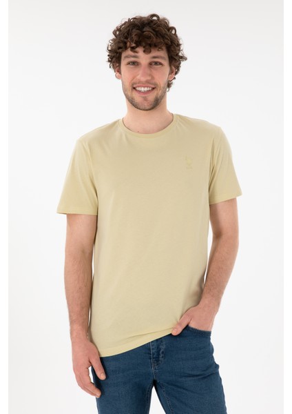 Erkek Açık Haki Tişört Basic 50305924-VR183