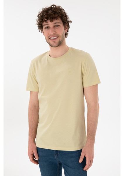 Erkek Açık Haki Tişört Basic 50305924-VR183