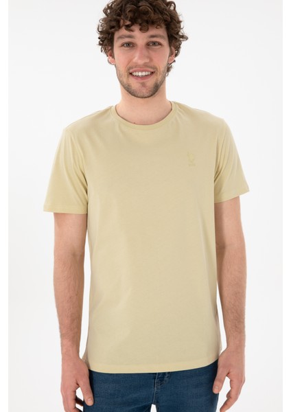 Erkek Açık Haki Tişört Basic 50305924-VR183