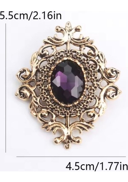 Mor Taşlı Vintage Broş fırsatları