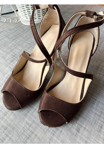 Tango Ayakkabısı Kadın 8,5 cm (13 Pont) Yandan Çift Bağlı Deri Özel Üretim modelleri