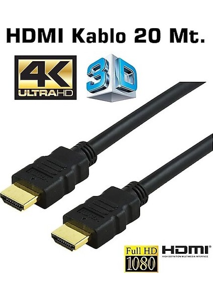 20 Metre 3D 1080P 4k-8k Full Hd Tv HDMI Kablo fiyatları