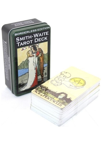 Metal Kutulu Tarot Kartı Smith-Waite