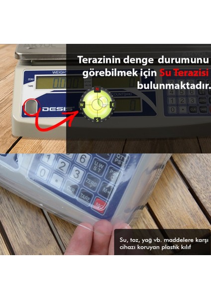 Desis H2C-30 Elektronik Sayıcı Terazi 30KG / 1gr fırsatları