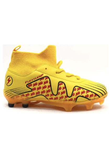 Pele Sarı Çoraplı Krampon Erkek Çocuk Çimsaha Ayakkabı