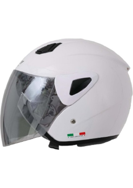 Sway Beyaz Çene Açık Large Beden Kask