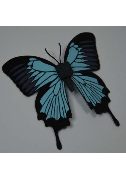 Kelebek Desenli Buzdolabı Magneti Light Blue - Siyah modelleri
