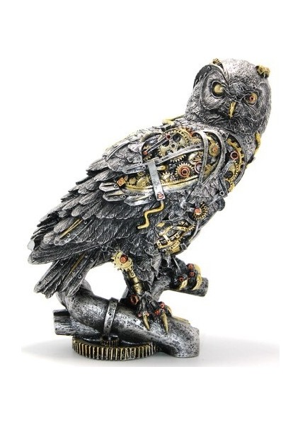 Steampunk Polyester Baykuş Figürü Model 1