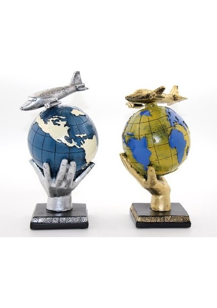 Polyester Uçaklı Dünya Küre