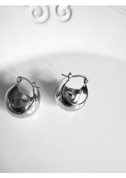 Halka Silver Sepet Küpe 2 cm modelleri